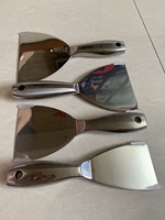 Couteau à peinture et à mastic de qualité industrielle, avec manche en acier inoxydable et lame polie miroir, 2-6 pouces, pour bricolage