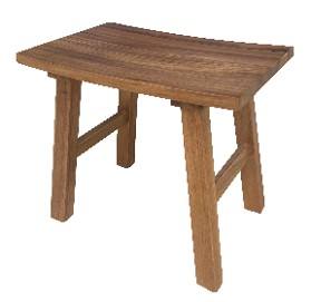 Petit tabouret rectangulaire décoratif en acacia (non démontable) - Product Image 2