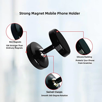 Support de téléphone portable magnétique double face à rotation double axe en alliage pour navigation automobile et conduite quotidienne