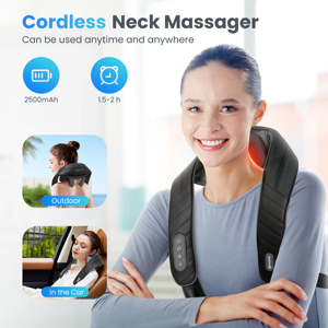 <span class=keywords><strong>Masajeador</strong></span> Eléctrico Inalámbrico <span class=keywords><strong>Shiatsu</strong></span> para Cuello y Hombros con Calor, Últimos Productos de <span class=keywords><strong>Comfier</strong></span> 2024 - Product Image 3
