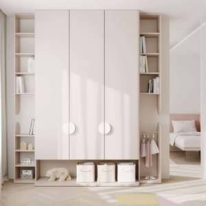 Bedroom Kids Closet <b>Storage</b> Furniture with Drawers Clothes Rack <b>Bin</b> Cupboard <b>Toy</b> <b>Storage</b> Organizer Children Cabinet Wardrobe - Product Image 3