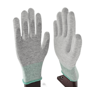 Guantes ESD reutilizables elásticos duraderos PU Palm Fit para operar prensas de impresión manipulación de papel guantes de trabajo ESD - Product Image 3