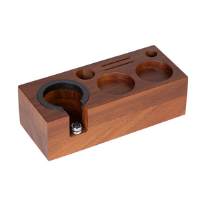 Own Mold Snap-on Disassembly Eco-Friendly Classic Square Barista <b>Tools</b> Multifunction Solid Wood Coffee Tamping <b>Station</b> - Product Image 3