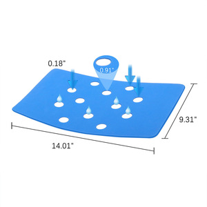 Coussin de siège EVA bleu, lot de 1, coussin pour chaise de douche, équipement de sécurité pour la salle de bain - Product Image 5