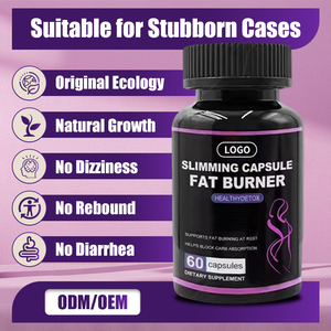 Kapsul Pembakar Lemak Suplemen Penurun Berat Badan Dewasa Alami Rendah Gula Rendah Lemak 60 Kapsul Ramah Vegetarian Pembakar Lemak Sehat - Product Image 2