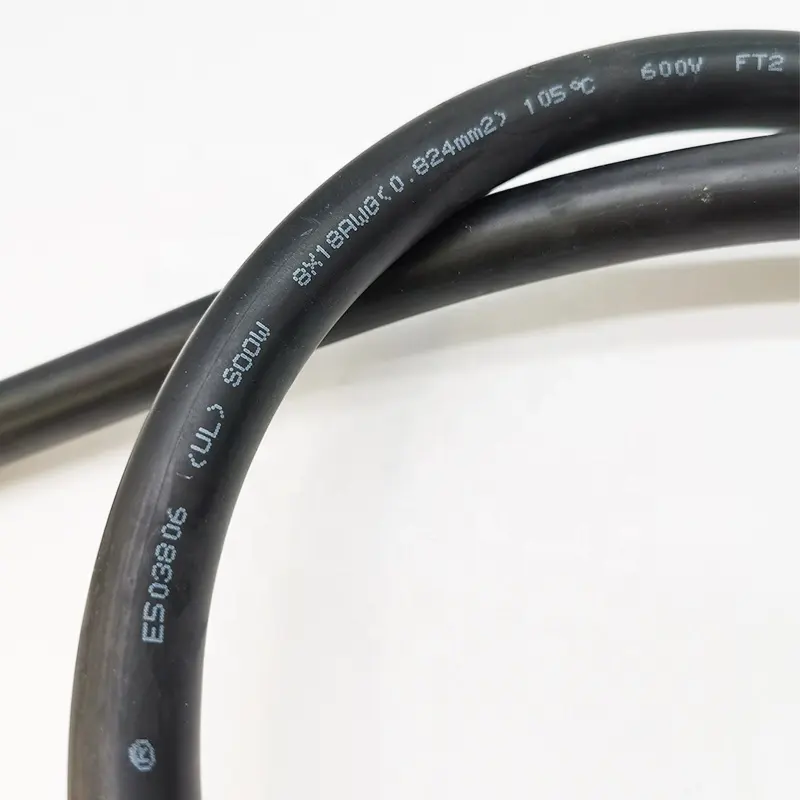 Soow-sjow-Cable eléctrico de goma Flexible, Cable de alimentación 18AWG de 8 núcleos