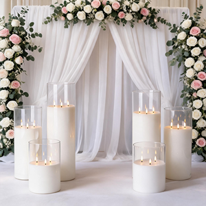 Matti's Wedding Event Decor Decoration Backdrop <strong>Centre</strong> <strong>Pieces</strong> <strong>Table</strong> Light Flowers and Led Candle - Product Image 2