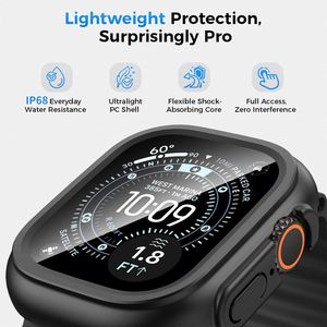 ฟิล์มกันรอยหน้าจอนาฬิกาแบบกันน้ำสำหรับ Apple Watch Ultra 4 รุ่นแฟชั่น PC เคลือบเงาเต็มจอ ขนาด 49 มม. พร้อมเคสป้องกัน - Product Image 3