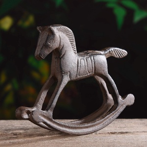 Statue de cheval <span class=keywords><strong>à</strong></span> bascule <span class=keywords><strong>en</strong></span> fonte décoration de jardin statue de jardin <span class=keywords><strong>en</strong></span> <span class=keywords><strong>métal</strong></span> cadeau de butée de porte de cour de patio - Product Image 3