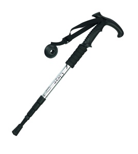 Fournitures <span class=keywords><strong>de</strong></span> voyage amortisseur en alliage d'aluminium ultra-léger à quatre sections poignée en T pôle <span class=keywords><strong>de</strong></span> <span class=keywords><strong>randonnée</strong></span> en plein air - Product Image 2