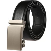 Ceinture de golf pour homme de haute qualité, texture luxueuse, boucle automatique en alliage, cuir de vachette, durable, légère, formelle, pour affaires