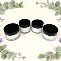 1oz 4oz 6oz 10oz Récipient en plastique à double paroi avec couvercle rose Gommage corporel de luxe en plastique double couche Pots de crème pour le visage givré