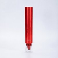 Tube cosmétique vide ABL de 25 mm, rouge brillant, avec bouchon à vis, impression de logo personnalisée, OEM pour huile essentielle, vente en gros