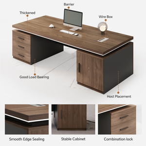 Muebles de Oficina Modernos de Lujo, Escritorio Ejecutivo Convertible de Madera, Estación de Trabajo para Directores y Gerentes - Product Image 3
