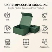 Ensemble de boîtes cosmétiques pliables en carton rigide pour l'emballage de salons de beauté et l'affichage en boutique