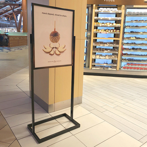 Espositore Pubblicitario Luminoso a Doppia Faccia, Supporto per Poster Digitale da Pavimento per Insegne e Cartelli - Product Image 2