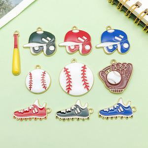 Colgante de Aleación de Zinc con Diseño de Béisbol, Tamaño Mediano, para Accesorios de Joyería DIY - Product Image 1