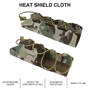 Housse de protection tactique pour silencieux de 18 cm en nylon 500D camouflage, équipement de défense personnelle pour l'extérieur - Product Image 2