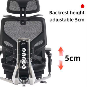 Silla de Oficina Reclinable Ajustable de Alta Gama con Base Totalmente de Aluminio, Respaldo de Malla de Lujo, Reposapiés Ergonómico y Diseño Moderno para Ejecutivos - Product Image 3