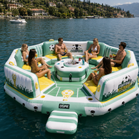 Plateforme flottante gonflable pour le football, idéale pour les festivals estivaux en plein air, quai aquatique spacieux pour la visionnage en groupe