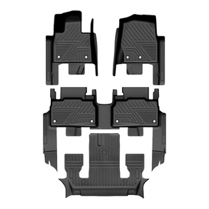 KQD High Quality <b>TPE</b> Waterproof Anti-Slip Car Floor Mats Full Set (3 Pieces) Geometric Pattern 3-3.5mm Thick 1 Year Warranty Fit - Product Image 1