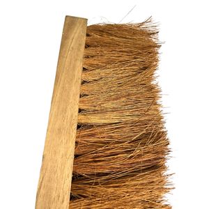 Cepillo de limpieza de fibra de coco jumbo con mango de madera, cepillo de fregado natural resistente, ecológico - Product Image 3