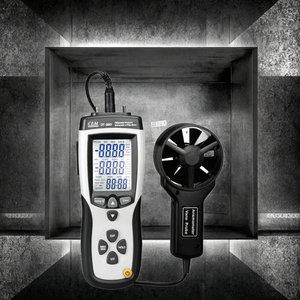 CEM DT-8897 เครื่องวัดความเร็วลมแบบดิจิตอลแบบพกพาพร้อมมาโนมิเตอร์แบบดิฟเฟอเรนเชียล ความเร็วเริ่มต้น 0.4 ม./วินาที ความละเอียด 0.1 ม./วินาที - Product Image 3