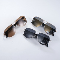 Lunettes de soleil polarisées UV400 pour hommes de haute qualité cadre noir avec Double faisceau pour conduire la pêche en cours d'exécution pour lunettes Bluetooth