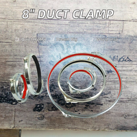 Pièces de systèmes HVAC RMC203, collier de serrage pour conduit galvanisé de 8 pouces de diamètre, joint d'étanchéité TPE pour systèmes de filtration d'air et de collecte de poussière