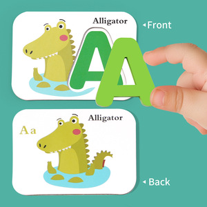 Le carte alfabetiche di 26 lettere per l'apprendimento precoce della memoria di riconoscimento del <span class=keywords><strong>Puzzle</strong></span> cognitivo dei bambini sono caratteristiche transfrontaliere - Product Image 3