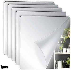 Custom Home Decor Acrylic Silver Non-Glass Self Adhesive Flexible Unbreakable Modern Design Easy Installation Dressing <b>Mirror</b> - Product Image 4