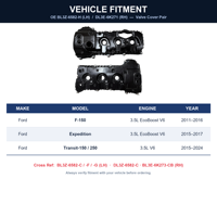 Ensemble de couvercles de soupapes de moteur, 2 pièces, BL3Z6582H DL3Z6582C, pour Ford F-150 3,5l EcoBoost 2013-2016 Expedition 2015-2017 gauche droite