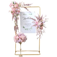 Ensemble de décoration florale en arche de roses en soie rose automne, pour décoration de mariage, de remise de diplôme, de la Saint-Valentin, fond de photographie, naturel et réel