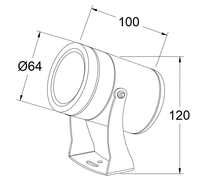 DC24V RGBCCT 9W Garten Außenbeleuchtung IP65 Zylindrische Aluminium Wasserdichte Farbwechsel-Pfostenprojektion LED-Baumleuchte mit Fernbedienung