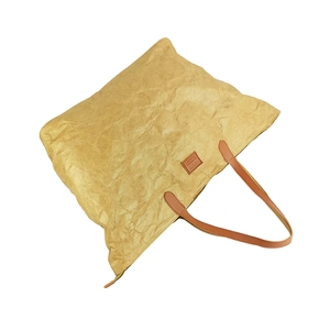Sac fourre-tout léger en papier kraft lavé et imprimé sur mesure, sac pliable recyclé - Product Image 4