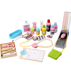 <span class=keywords><strong>Chariot</strong></span> médical coloré de style tendance pour médecin et infirmière, jouet éducatif en <span class=keywords><strong>bois</strong></span>, équipement hospitalier, jeu de simulation pour filles et garçons - Product Image 4