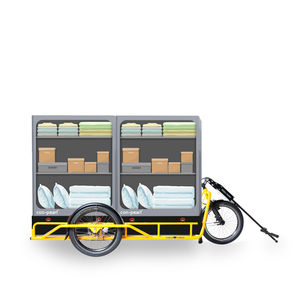 Bền vững cuối cùng dặm xe đạp Giao hàng container di động giao thông vận tải hệ thống xe đạp bưu kiện hộp Trailer phát thải miễn phí cho đô thị hậu cần - Product Image 2