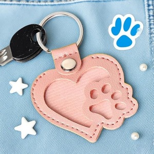 Llavero con clip para guardar pelo de mascotas, de cuero, transfronterizo, con forma de corazón, para pelo de gato y perro, regalo, moneda conmemorativa - Product Image 3