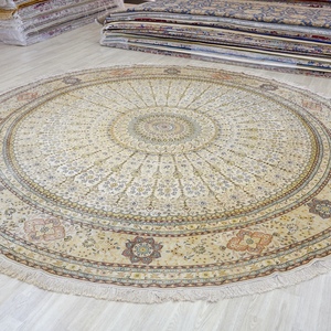 YILONG 366x366cm <strong>Large</strong> Circle Hand Knotted Silk Carpets Living Room <strong>Round</strong> Area <strong>Rug</strong> - Product Image 2