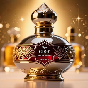GDGF YS01 Flacon de parfum de luxe haut de gamme personnalisé à bouchon irrégulier transparent 30ml 50ml 100ml en verre vide avec couvercle pour homme, motif floral - Product Image 6