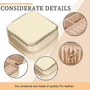 Clear Stock <strong>Small</strong> Jewelry <strong>Box</strong> Wholesale Travel Jewellery Case Custom Logo Mini Jewelry Organizer Gold Silver <strong>Trinket</strong> <strong>Box</strong> - Product Image 5