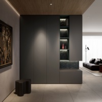 Mueble de Almacenamiento para Recibidor, Vestíbulo o Sala de Estar con Cajón LED, Solución Integral para Ahorro de Espacio, Moderno, de Alta Resistencia, con Precisión CNC, OEM ODM, para Hospitales