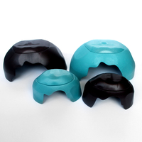 Reptile multifonctionnel en plastique, étagère de grande taille bleu et marron avec bols en céramique, de haute qualité