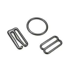 Coated Bra Rings Sliders Hooks 0/8/9 Buckles High Quality Factory Direct Sales Nylon Underwear Accessories with Logo