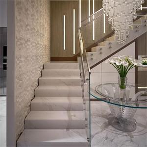درج رخامي داخلي حديث بدرجات حجرية أنيقة وتصميم سكني بسيط - Product Image 1