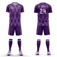 Uniformes de fútbol transpirables personalizados azul y blanco conjunto Club Team Bulk Soccer Jersey 22/23
