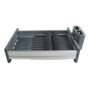 Escurridor de Platos Extensible de Aluminio con Bandeja de Drenaje, Escurridor de Platos Resistente a la Oxidación para Fregadero, Organizador de Almacenamiento Moderno para Cocina - Product Image 4