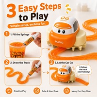 Kit de slime magique créatif DIY en gros avec voiture de piste en plastique, sûr, non collant, avec fonction de conduite automatique à une touche, échelle 1:32, Lithium