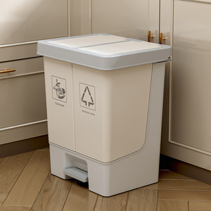 Fff5185 2 * 10L Nhà Bếp Thùng Rác Có Thể Với Bản Lề Nắp Riêng Biệt Khô Và Ướt Thùng Rác Bin Tái Chế Ngăn Thùng Rác Có Thể - Product Image 6