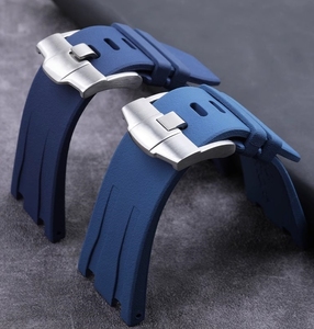 Correas de <span class=keywords><strong>Reloj</strong></span> para <span class=keywords><strong>Hombre</strong></span> de 30 mm, Correa de <span class=keywords><strong>Reloj</strong></span> de Caucho FKM para <span class=keywords><strong>Reloj</strong></span> <span class=keywords><strong>Audemars</strong></span> <span class=keywords><strong>Piguet</strong></span> Royal Oak - Product Image 3